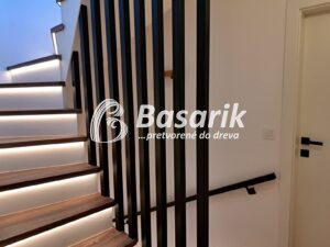 Čierne lamelové zábradlie f.2