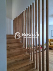 Interiérové zábradlie - lamelová stena f.2